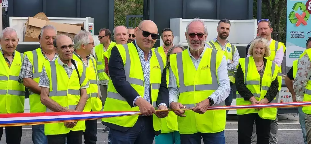 Bruno Valiente Pr&eacute;sident du Sydetom66 et Jean-Jacques Lopez Pr&eacute;sident de la communaut&eacute; de communes Salanque Corbi&egrave;res M&eacute;diterann&eacute;e