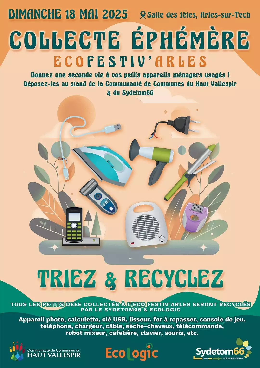 Affiche de la collecte de DEEE 2025