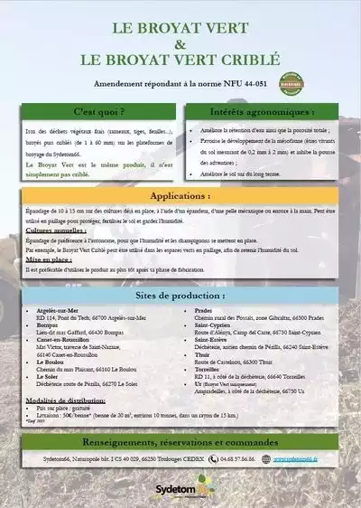 Sydetom66 - Le broyat vert et le broyat vert criblé