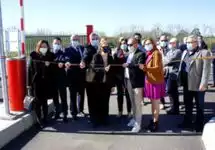 Fernand Roig Président du Sydetom66, coupe le ruban