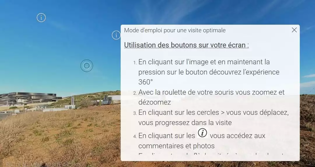 Visite virtuelle - mode d'emploi