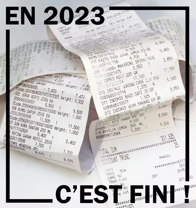 Tickets de caisses, en 2023 c'est fini !